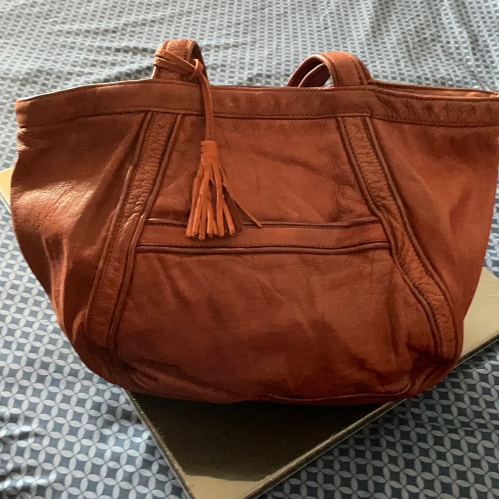 Comptoir des Cotonniers Brown Leather Tote Bag